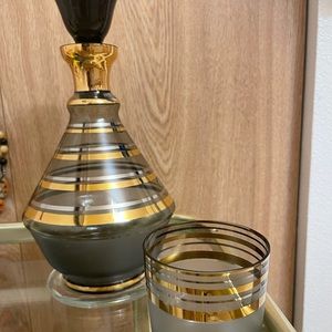 Vintage Bohemia Smoked Crystal Decanter